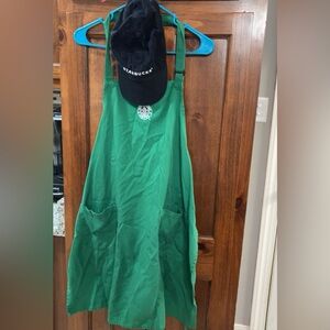 Starbucks apron & hat